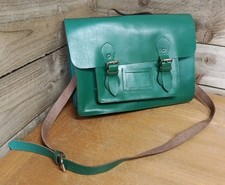 Vintage Style Green Leather