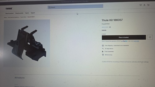 Thule square roof - bar, kit