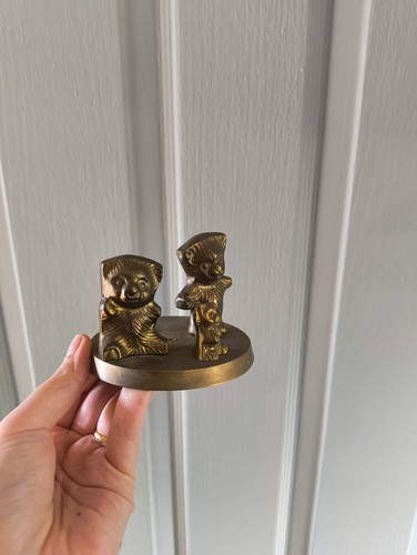 Vintage solid brass - vintage, bear