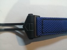 Tag Heuer Style 20mm Blue Canvas Watch Strap with Deployment Clasp Buckle New