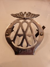 Vintage AA Car Grille Badge 1930s-40s – UK Automobile Association – Serial 60716