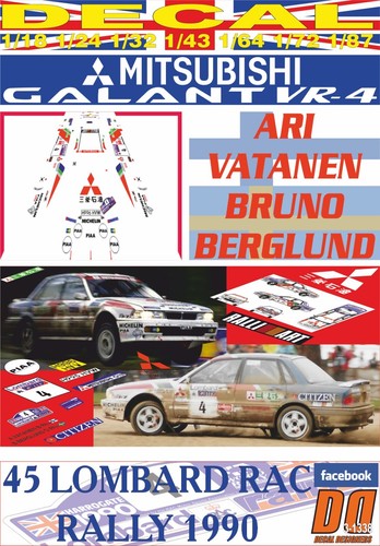 Decal mitsubishi galant 4 - decal, vr-4