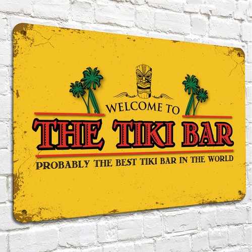 The tiki bar sign tropical - sign,