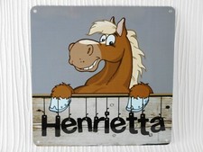 Stable Door Name Plate Personalised Palomino Horse Plaque Sign Metal Pony Tack