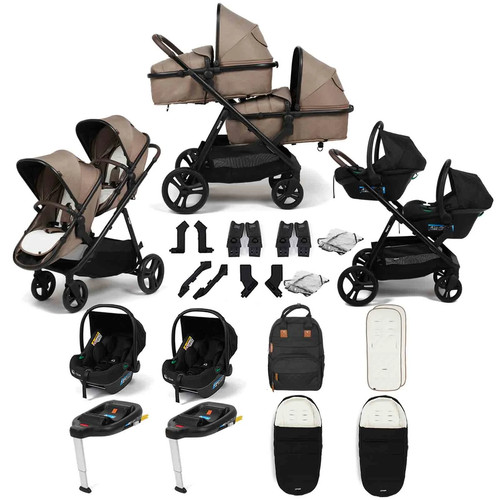Double pushchair travel system - pushchair,