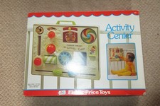 Vintage Fisher Price Activity Centre Cot Toy 1970s Back Attachment BOXED