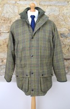 BARBOUR Olive British Tweed Hunting Jacket Size Medium 38R/48R Field Waterproof