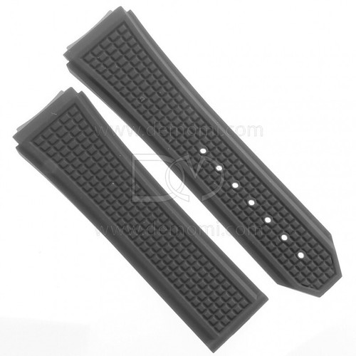 Zenith black rubber strap - black,