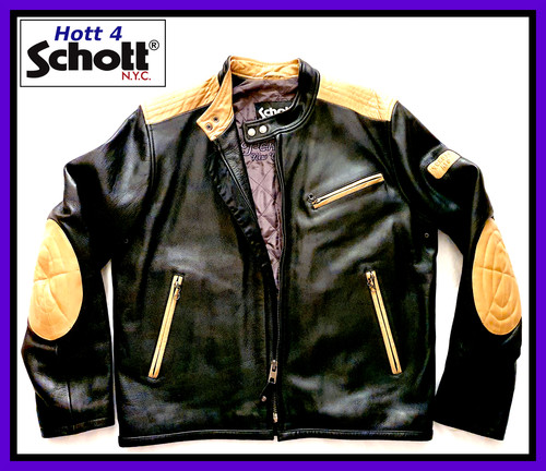 Rare schott black beige - v,