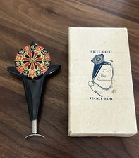 Vintage 1920's Autogiro Pocket Roulette Wheel Game Bakelite In Box - Spins Well