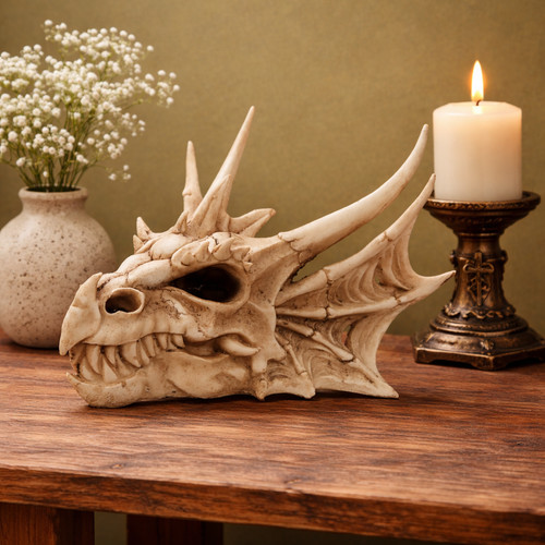 Dragon skull ornament - dragon,