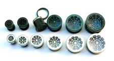 Cobweb Surgical Steel Flesh Tunnel Ear Plug Screw Body Jewellery Lobe 2mm-16mm 
