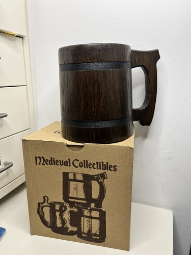 Beer mug wooden tankard 0 - beer, 0.5l