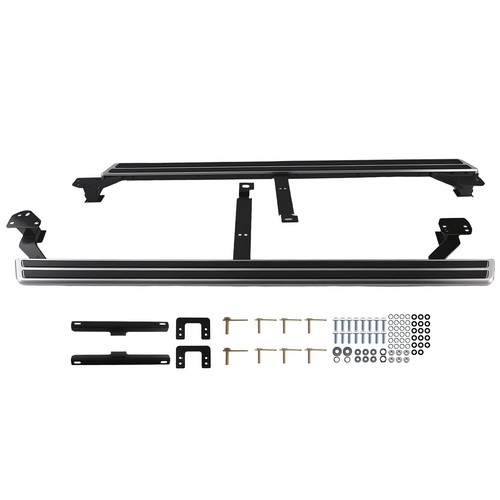 Running board side steps - side, black