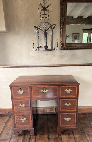 Antique mahogany kneehole - antique,