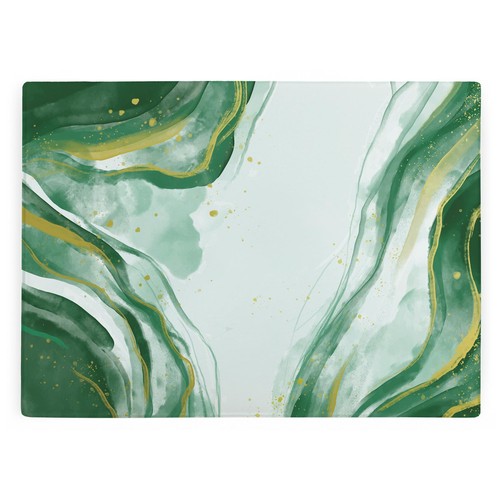 Green marble glass worktop - glass,