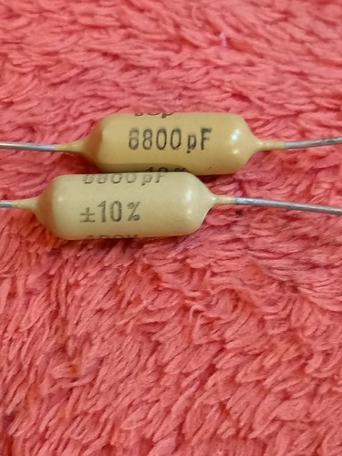 Mullard mustard capacitors - 2x,