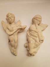Set Of 2 Vintage Cherub Wall