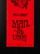 1970s Man at Ease 1219 7th Street Rockford IL Winnebago Co Matchbook Illinois