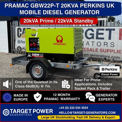 Pramac perkins 22kva 17kw 400v - 22kva,