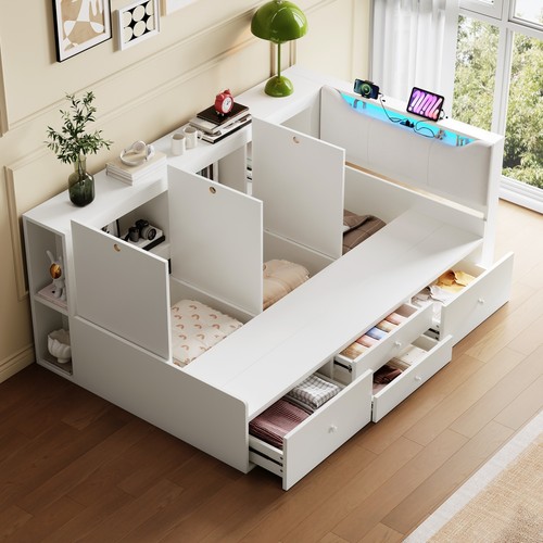 3ft single white wooden - single,