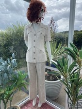 EPIC Original VINTAGE Beige 1970’s Safari Suit GOODWOOD REVIVAL Size 10