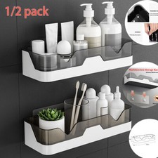 2x Plastic Shower Shelf