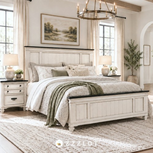 New two tone white queen - new,