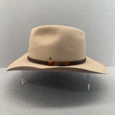 Akubra Kiandra Hat Mens Size 60 (US 7 1/2) Fawn Beige Fur Felt Western Australia
