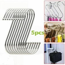 5x Stainless Steel S Hooks for