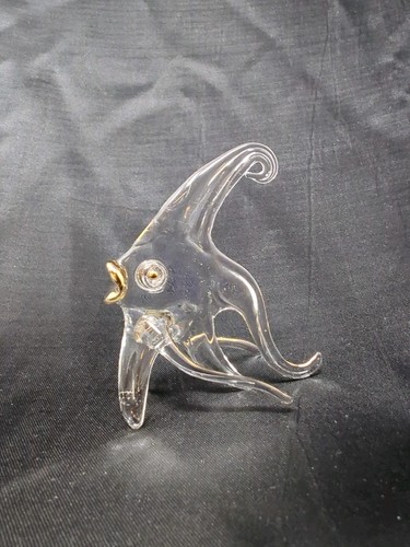 Clear glass angel - clear, fish