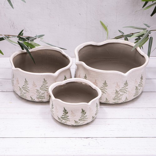 Vintage green cream ceramic - green,