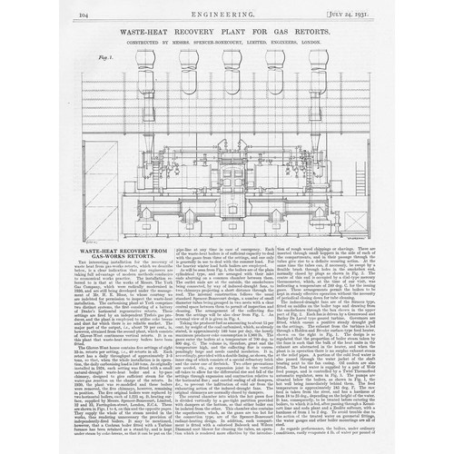 Waste heat recovery plant - waste, for