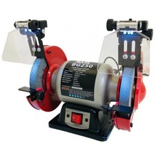 Bench Grinder 150mm Twin Wheel 250W LED Lights Tool Rest Coarse Medium Grit 240V