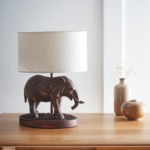 Elephant lamp antique - lamp,