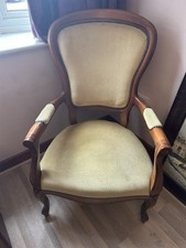 French Antique Armour Spoon Back arm chair
