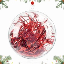 Clear fillable baubles - clear, 10cm