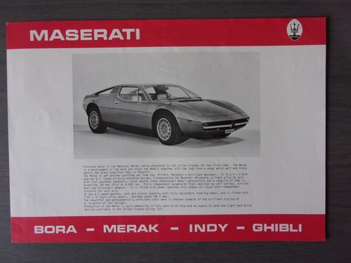 Maserati merak orig 1972 - merak, uk