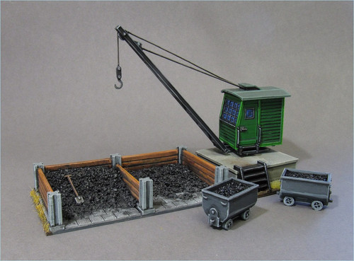 Wargaming terrain coal bunker - coal,
