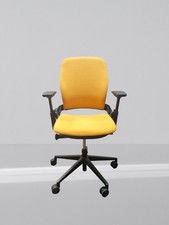 Steelcase leap v2 height adjustable arm in new Yellow fabric