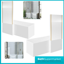 1500/1600/1700mm/1800 L Shaped Shower Bathtub Front Bath Panel Shower Screen