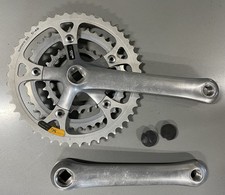 1990s SHIMANO EXAGE 500 LX Chainset Crankset - 175mm - 46/36/24T - Square Taper