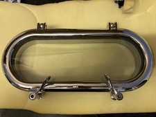 Bronze Chromed Boat Porthole Oval Italian Made 15x6 inch foresti & suardi  