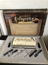 Vintage Sheaffer No Nonsense Steel Calligraphy Fountain Pen Set