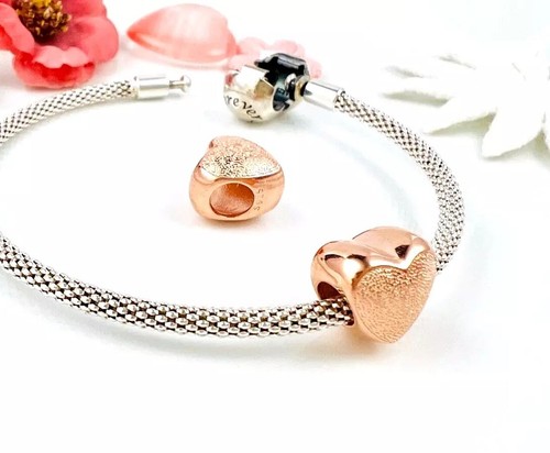 Rose gold charm love heart - love,