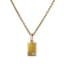 CARTIER Necklace K18 yellow gold diamond ingot used