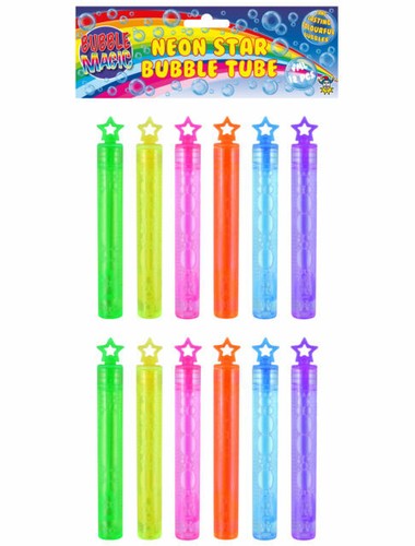 Neon bubble tubes star - 12,