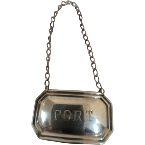 Solid silver port - solid, bottle