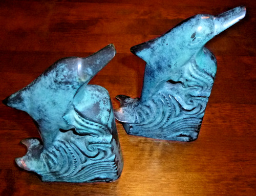 Lovely vintage dolphin - , brass