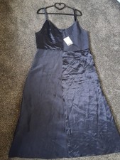 ZARA Navy Blue Midi Dress Size